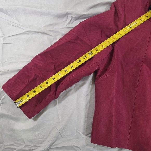 NWT Talbots Fuscia Cotton Silk Blazer - Picture 7 of 7
